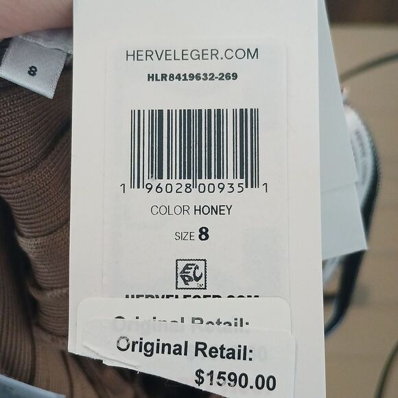 Herve Leger Draped Silk Cut Out Mini Dress NWT Size 8 - Picture 10 of 11